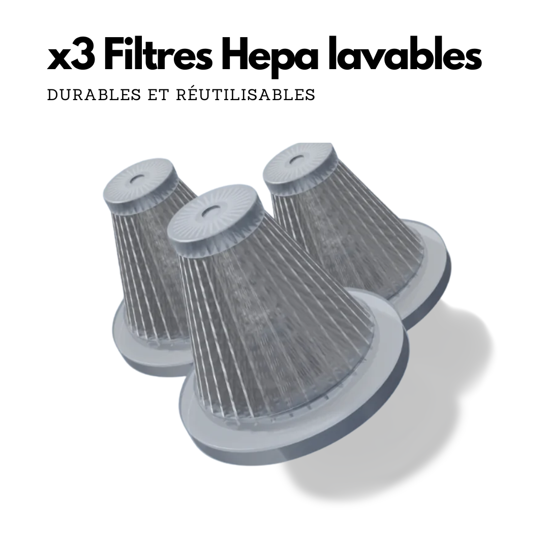 Filtres HEPA lavables (x3)