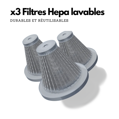 Filtres HEPA lavables (x3)